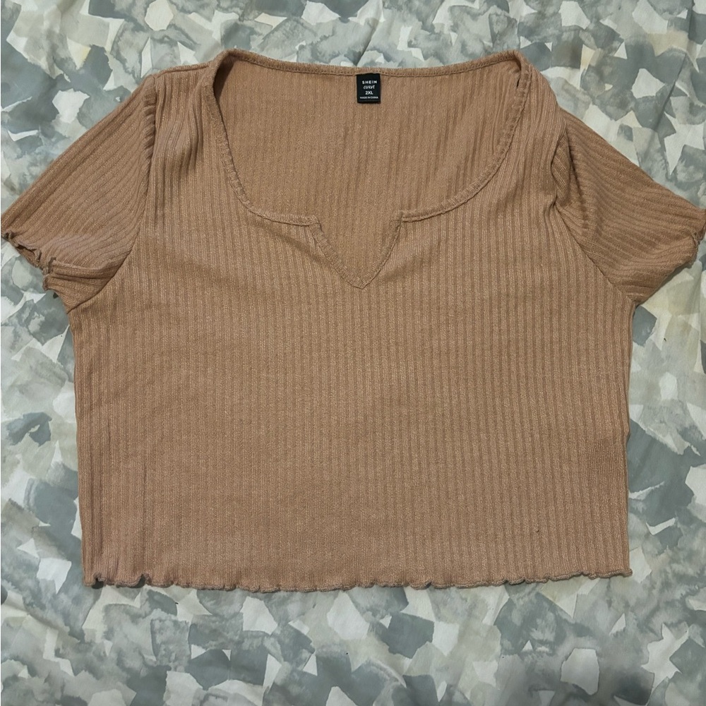 Nude crop top
